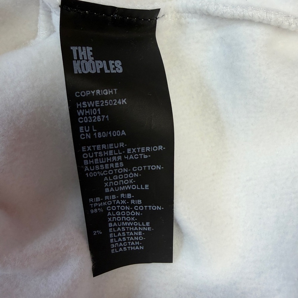The Kooples - NWT $220 I Love Kooples Logo White Sweatshirt Large - Picture 9 of 13